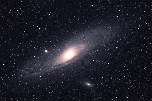 La Galaxie d'Andromède vue au télescope